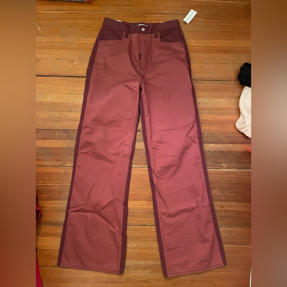 High Waist Maroon Pants, size 29